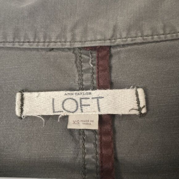 Loft Army Green Anorak Utility Jacket Size XS - Picture 2 of 10